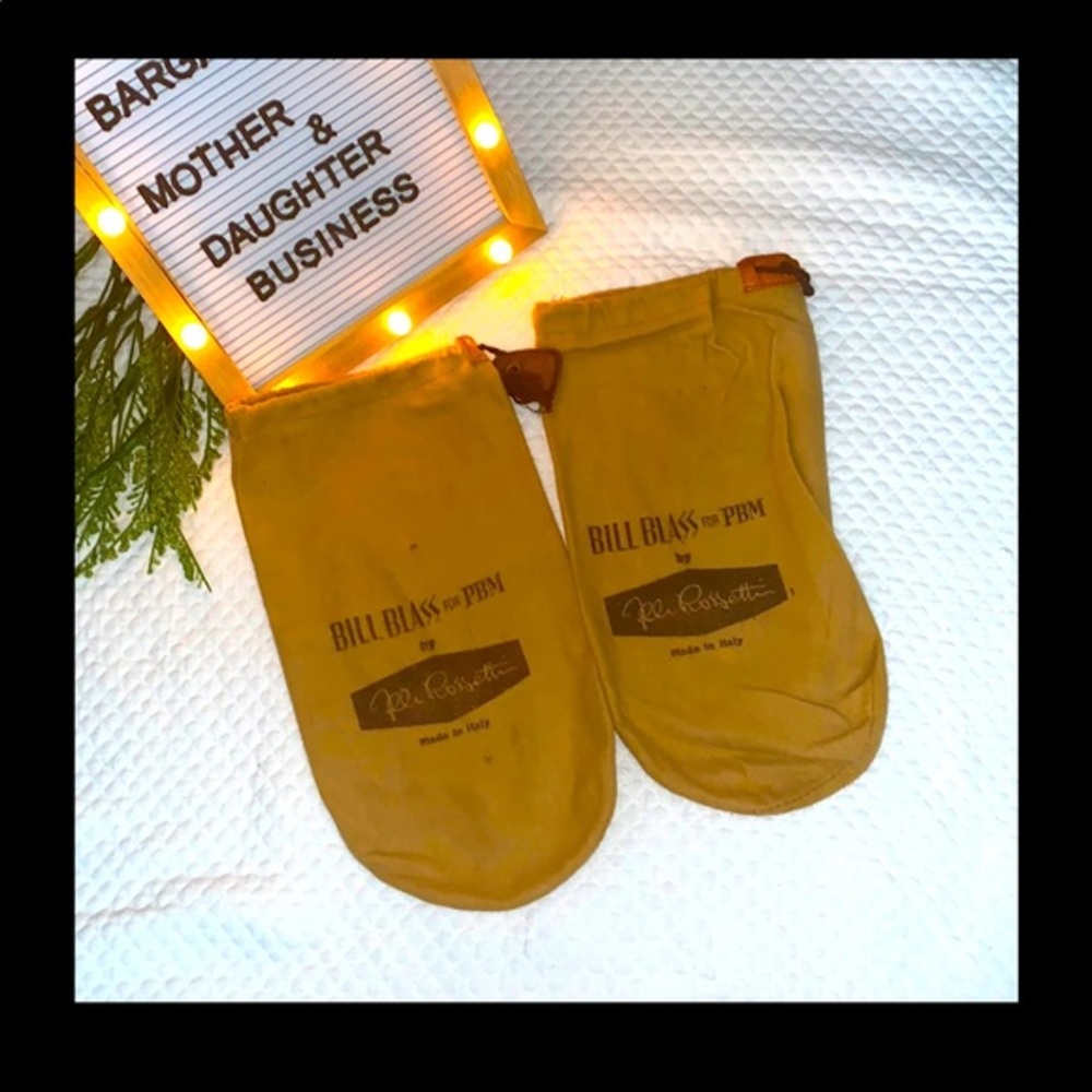 Bill Blass for PBM by F.lli Rossetti Suede Shoe Dust Bags | Made in Italy